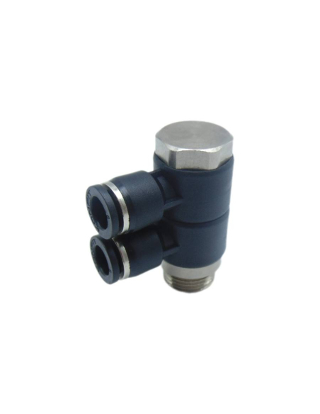 Adjustable fitting 2 body 3/8 tube diameter 8| ADAJUSA