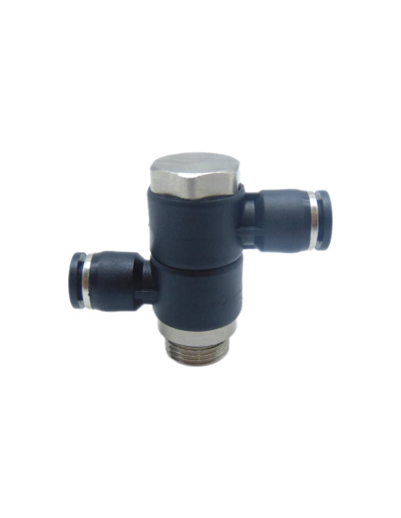 Adjustable fitting 2 body 3/8 tube diameter 8| ADAJUSA