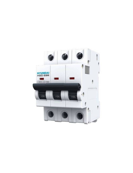Hyundai HGD63-M3P032D interruptor magneto-térmico tripolar 32A tripolar | ADAJUSA