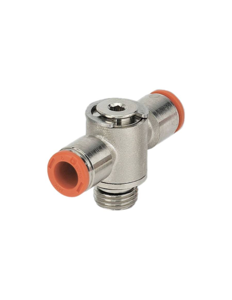 Encaixe giratório duplo tubo 1/8 diâmetro 4mm - Metal Work | ADAJUSA