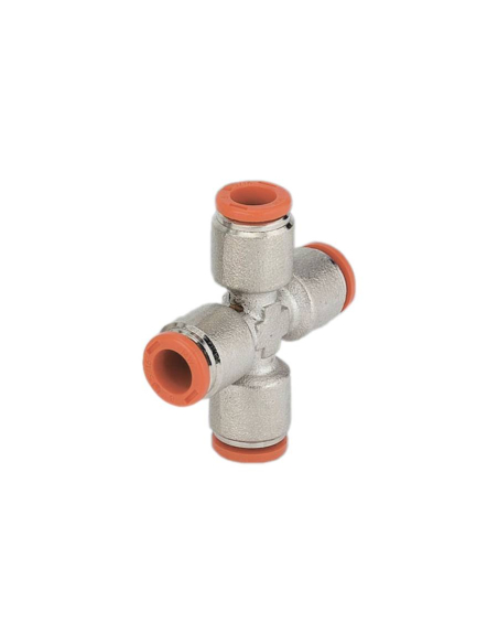 Intermediate cross fitting for 4mm tube - Metal Work | ADAJUSA