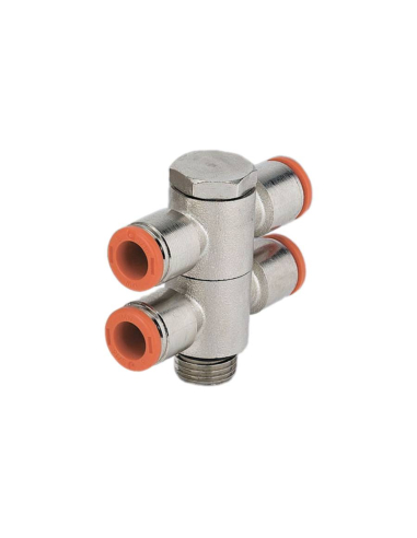 Encaixe duplo ajustável 2 corpos 1/8 tubo diâmetro 4mm - Metal Work
