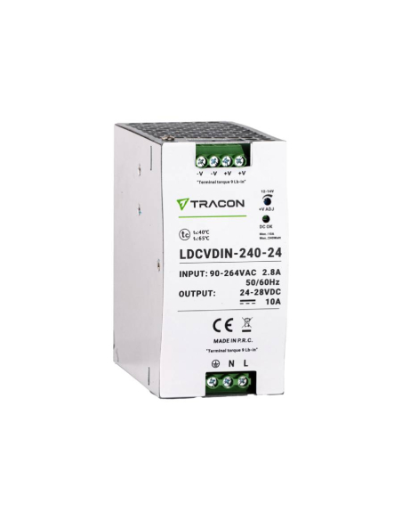 Fonte de alimentação em trilho DIN 24 Vdc 10A 240W LDCVDIN-240-24 ADAJUSA | preço