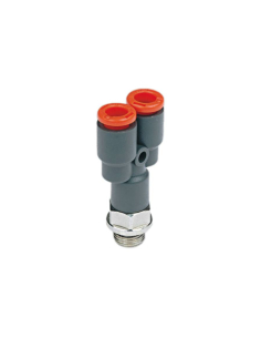 Conexão macho em Y tubo 3/8 diâmetro 12mm tecnopolímero - Metal Work | ADAJUSA