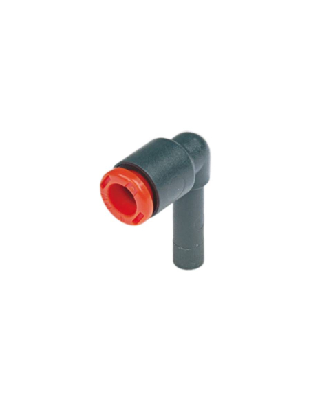 Conexão tubo L 10mm com espiga curta em tecnopolímero 10mm - Metal Work | ADAJUSA