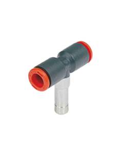 Conexão em T tubo 8mm com espiga central em tecnopolímero 8mm - Metal Work | ADAJUSA