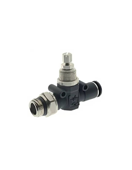 Short 1/4 male unidirectional flow Regulator - 8mm tube for cylinder - Aignep | price