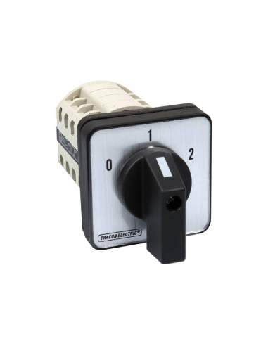 Cam switch 4 poles 20A 0-1-2 black handle (60º)