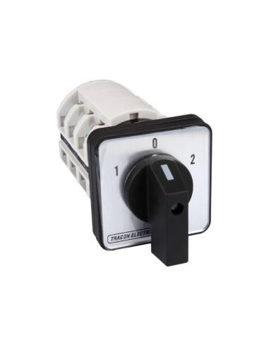 Three-phase cam switch 3 poles 160A 1-0-2 black handle (60º)