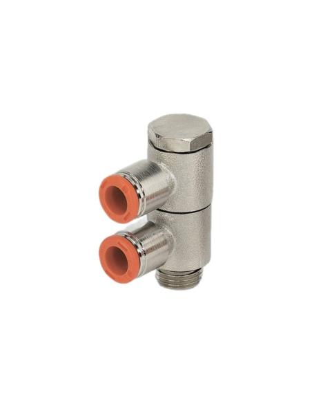 Encaixe ajustável de 2 corpos 1/4 diâmetro do tubo 8mm - Metal Work | ADAJUSA