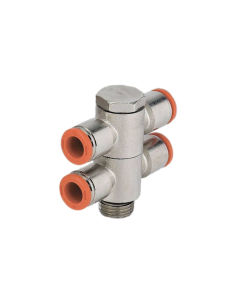Double adjustable fitting 2 bodies 1/8 tube diameter 8mm - Metal Work | ADAJUSA