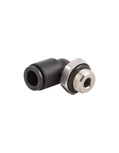 Cotovelo ajustável macho cilíndrico M5 tubo de 6mm Série 56000 MINI - Aignep