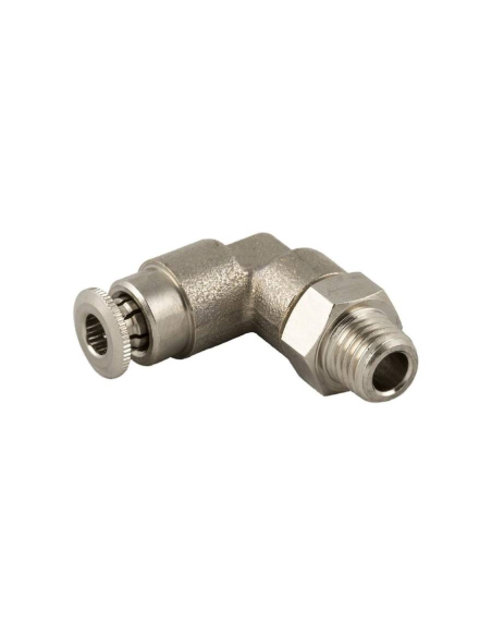 1/4 male conical adjustable elbow fitting, 4mm tube, for lubrication and greasing, Series 58000 High pressure - Aignep | ADAJUSA