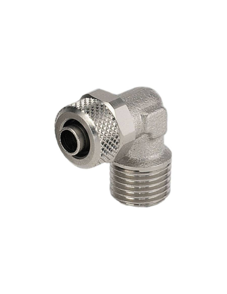 Male conical elbow fitting 1/4 tube 6/4 Series C - Metal Work | ADAJUSA