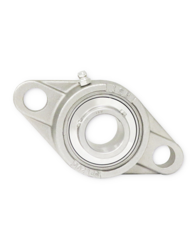 Oval support with INOX bearing 35mm shaft UFL007 - ISB