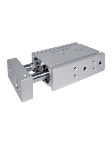 Cilindro pneumático compacto com hastes paralelas 12x60mm duplo efeito Série CG02 - Aignep