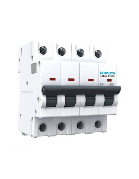 DC 4 pole 40A bipolar magnetothermic switch Hyundai HGD63-D4P040C | ADAJUSA | price