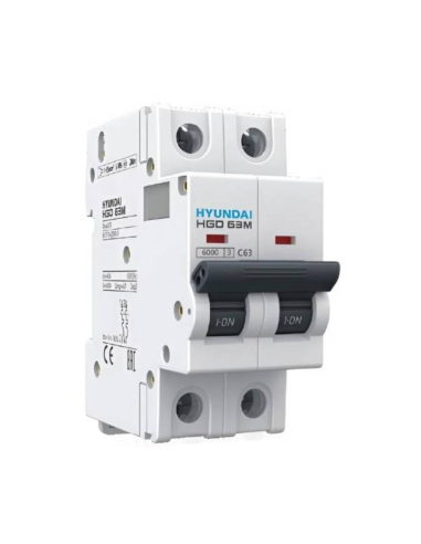 Magnetotérmico de 2 pólos 63A DC - Hyundai Electric