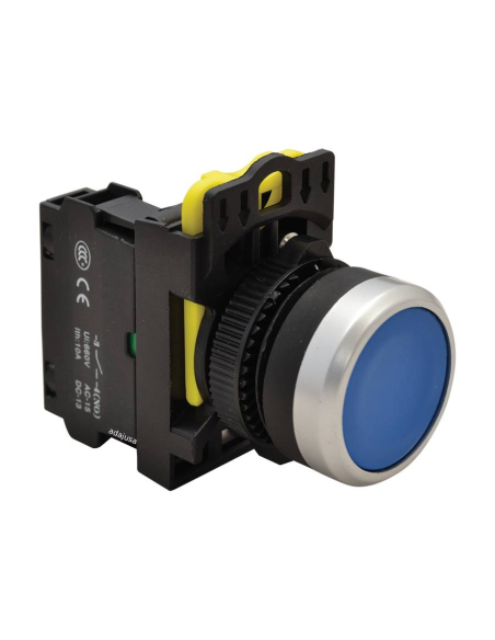 Botão elétrico azul 22mm em plástico NYG3-B | ADAJUSA | preço