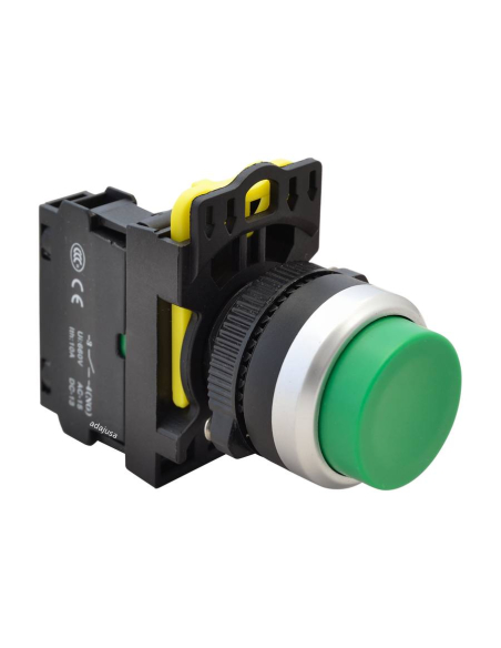 Botão elétrico verde saliente 22mm em plástico NYG3-HG | ADAJUSA | preço