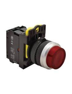 Red illuminated push button, 22mm protruding, made of plastic, NYG3-HLR | ADAJUSA | Price