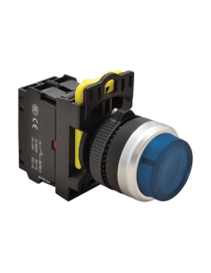 Botão elétrico iluminado azul saliente 22mm em plástico NYG3-HLB | ADAJUSA | preço