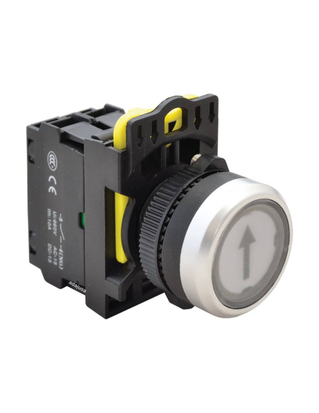 White illuminated electric push button "↑" 22mm in plastic NYG3-P3 | ADAJUSA | price