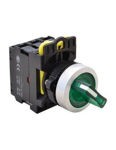 Interruptor seletor luminoso verde 2 posições 1NO+1NC 22mm NYK3-SL21G| ADAJUSA : preço