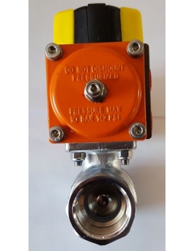 Válvula 3/4 2/2 vias com atuador rotativo pneumático