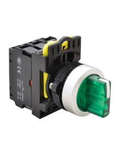 Interruptor seletor luminoso verde 3 posições 1NO+1NC 22mm NYK3-SL31G : ADAJUSA : preço
