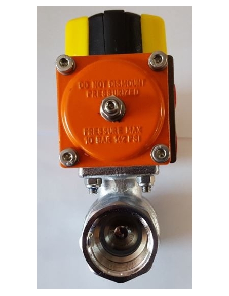 1 1/4 2/2-way valve with pneumatic rotary actuator