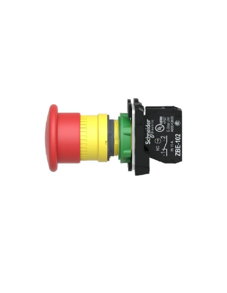 Botão de paragem de emergência vermelho cogumelo Ø40 push-pull XB5 SCHNEIDER | ADAJUSA : preço