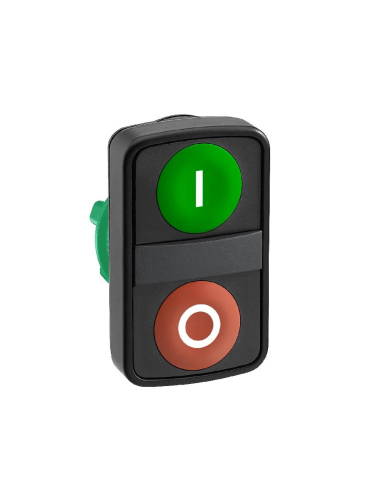 Cabeça de botão de pressão duplo verde (I)- vermelho (0) Harmony XB5 - SCHNEIDER