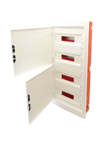 Box distribution panel for recessed 72 elements opaque door Tracon | Adajusa price