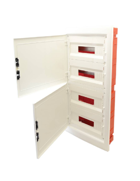 Box distribution panel for recessed 72 elements opaque door Tracon | Adajusa price