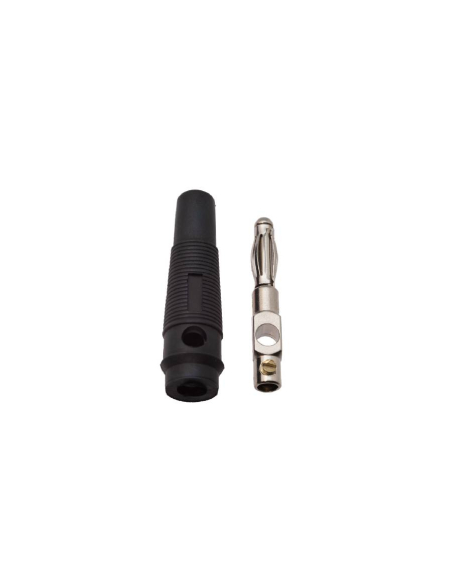 Ficha banana macho 4mm preta : ADAJUSA : preço
