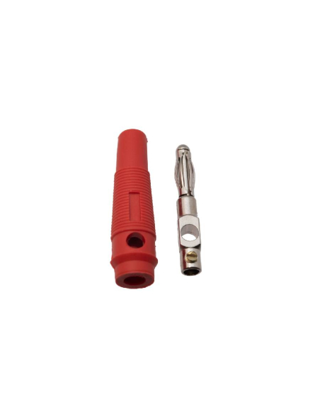 Male banana plug 4mm red : ADAJUSA : price