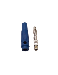Ficha banana macho azul de 4mm : ADAJUSA : preço 2