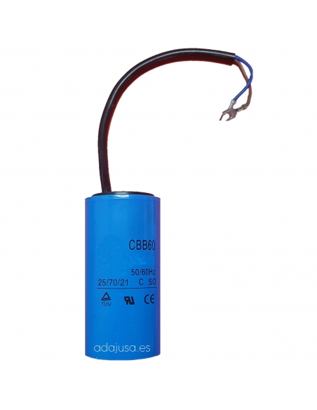 Single-phase motor starter capacitor 75uF 250Vac | ADAJUSA