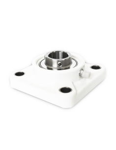 Thermoplastic self-aligning white square support UCF205PB with bearing stainless steel SSUC-204 25mm shaft ISB | ADAJUSA | price