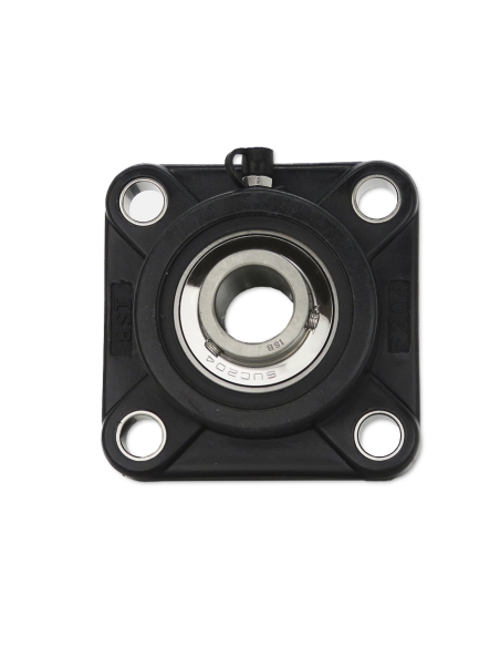 Black self-aligning thermoplastic self-aligning square bracket UCF204P with bearing stainless steel SSUC-204 20mm shaft ISB | AD