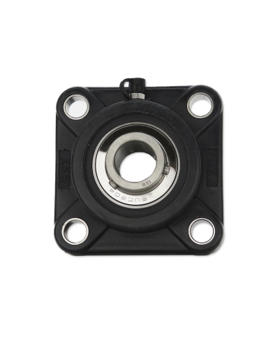 Black self-aligning thermoplastic self-aligning square bracket UCF208P with bearing stainless steel SSUC-208 40mm shaft ISB | AD