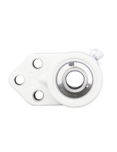Suporte de flange termoplástico branco auto-alinhante UCFB205PB com rolamento eixo de aço inoxidável SSUC-205 25mm ISB | ADAJUSA