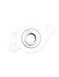 Suporte termoplástico oval branco auto-alinhante UCFL204PB com rolamento eixo de 20mm em aço inoxidável SSUC-204 ISB: ADAJUSA :