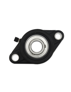 Suporte termoplástico oval preto auto-alinhante UCFL205P com rolamento eixo SSUC-205 em aço inoxidável 25mm ISB | ADAJUSA | preç