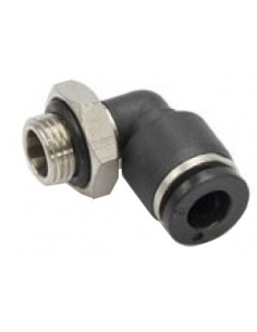 Racor cylindrical rotating elbow M6 tube Ø6 - ADAJUSA