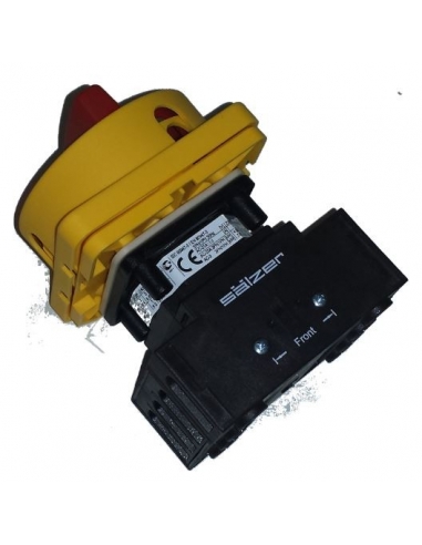 Interruptor 4 polos 25A Tamanho 67 botão amarelo-vermelho