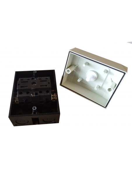 Box with three-phase switch 32A (3 poles) yellow-red control