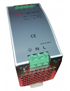 Fonte de alimentação 24Vcc 5A 120W trilho DIN
