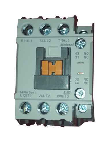 Three-phase contactor 9A coil 24Vac -  LS